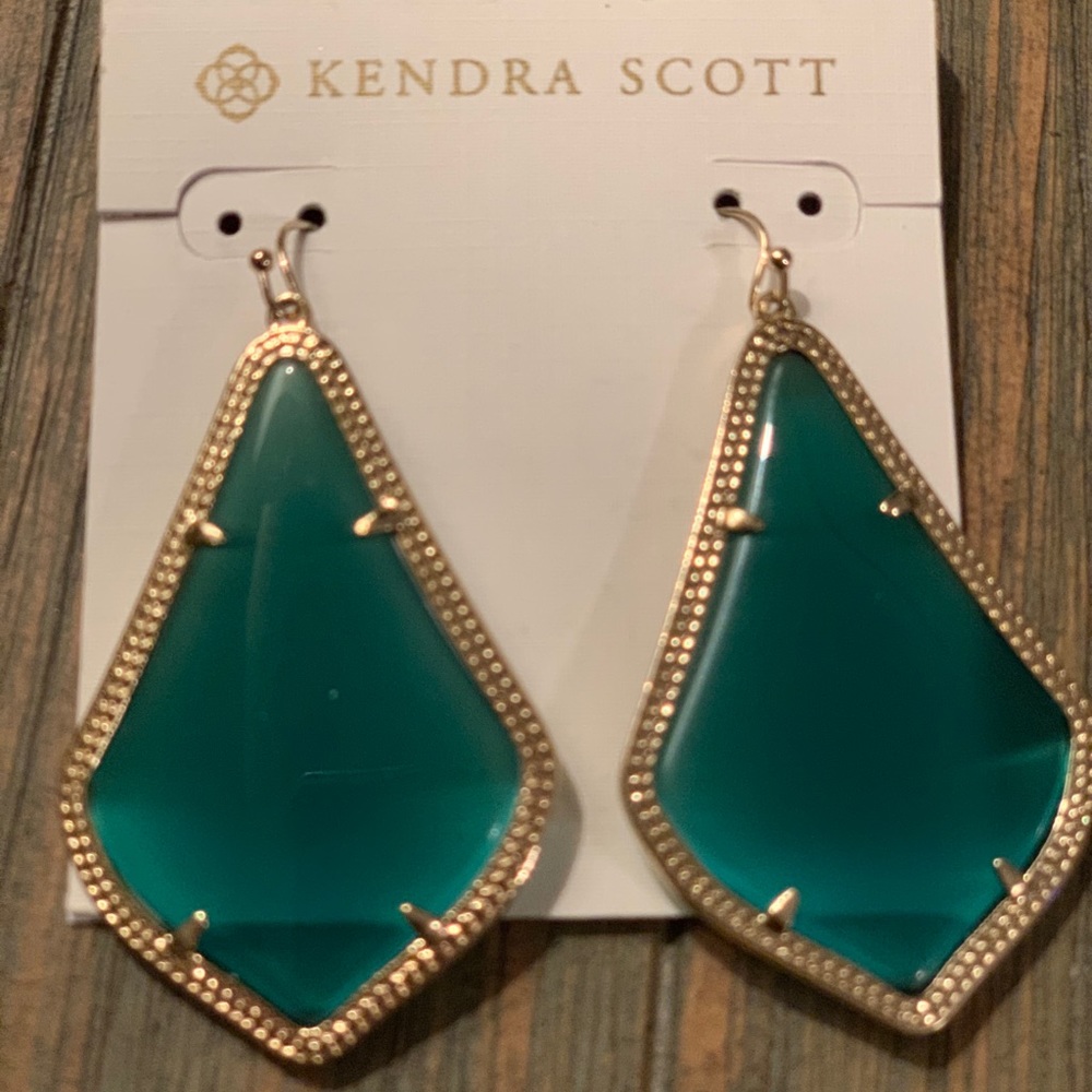 Kendra Scott Green Alexandra earrings